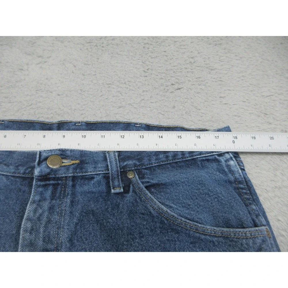 Wrangler Authentic Western Jeans Mens 36x30 Blue Medium Wash Regular Fit Denim